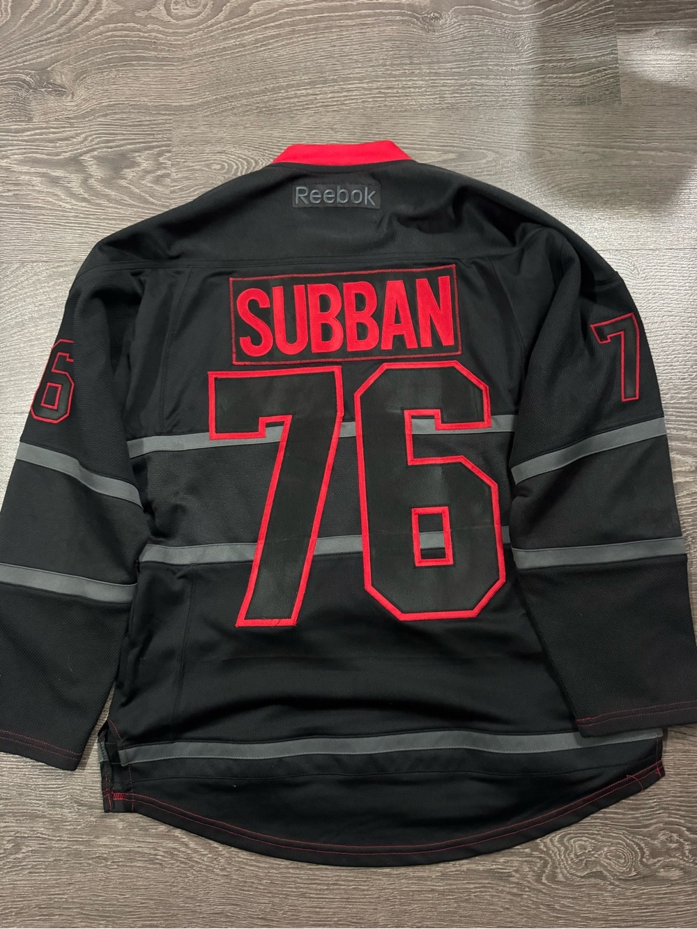 Reebok Men’s Black & Red Subban 76 Hockey Jacket